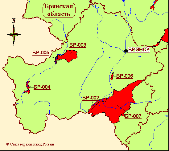 Карта рек в брянске